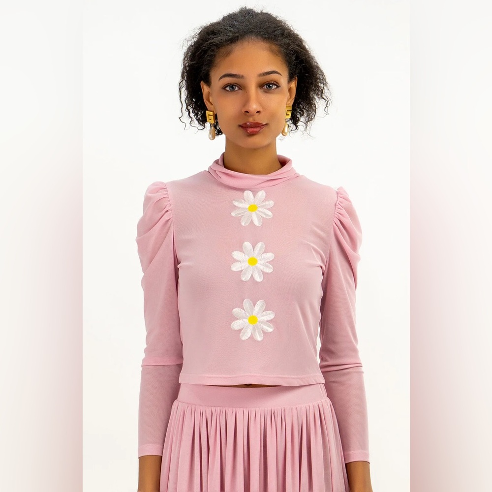 NWT Kristinit Daisy Caron Top, pink XS
